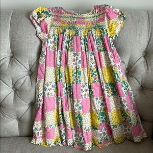 Mini Boden Floral Patchwork Dress 6-7 yrs